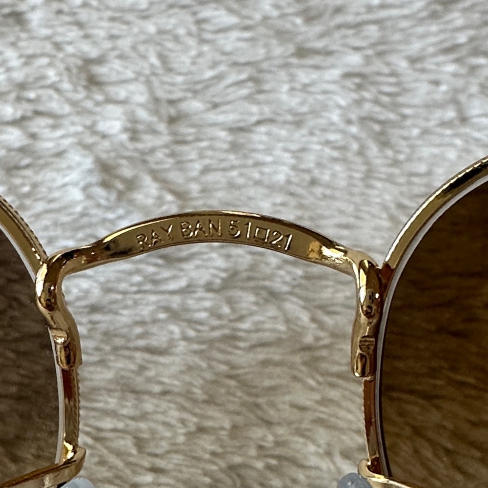 Ray-Ban Gold Frame Brown Lens Sunglasses with Brown Case - Picture 3 of 8